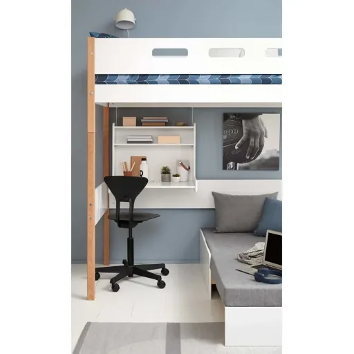 Flexa Nor Hochbett "Casa" weiß / Eiche