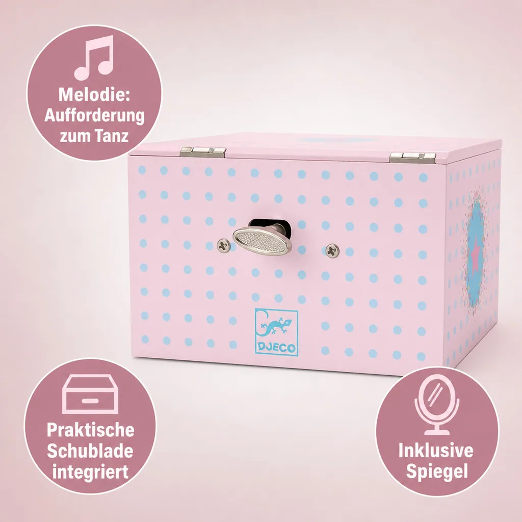 Djeco Schmuckschatulle mit Spieluhr Ballerina