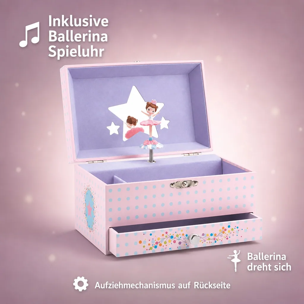 Djeco Schmuckschatulle mit Spieluhr Ballerina