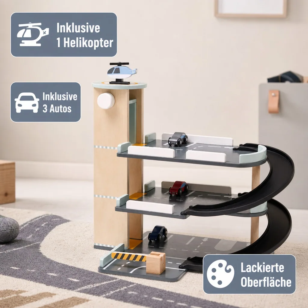 Kids Concept Spielzeug Parkhaus Holz