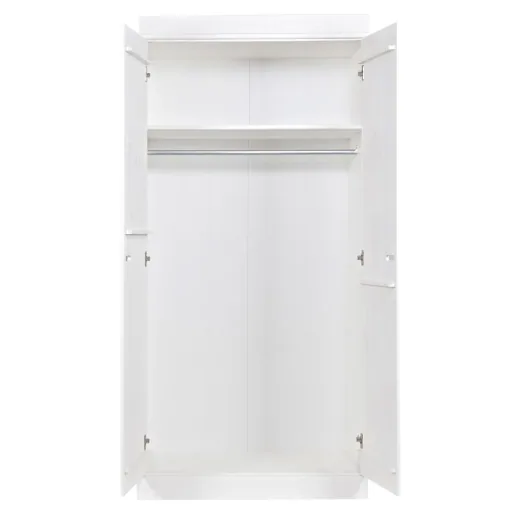 WOOOD 2 türiger Kleiderschrank erweiterbar weiss