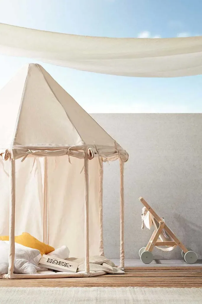 Kids Concept Kinder Pavillion Holz natur achteckig