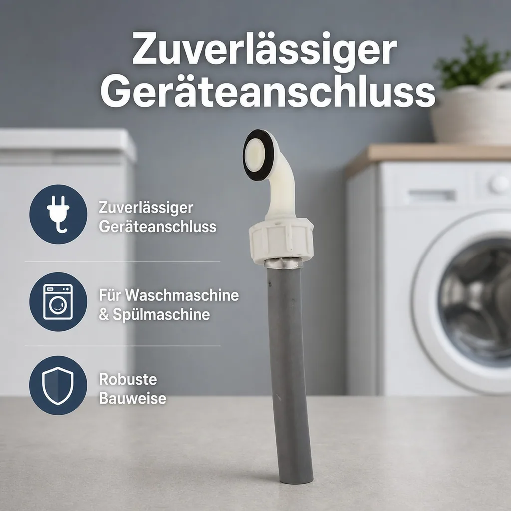 Zulaufschlauch Waschmaschine, Winkel, 3/4 Zoll IG+IG, 2,00 Meter