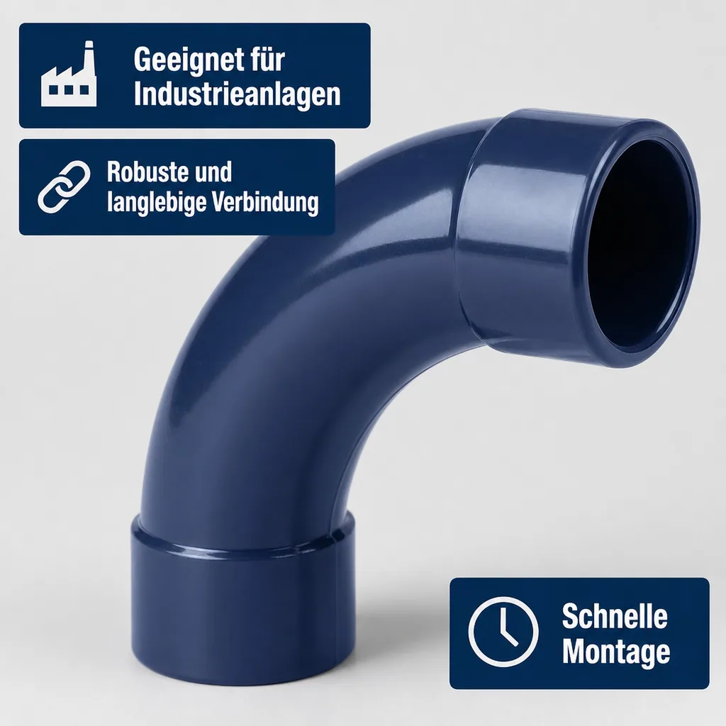 PVC - U 90° Bogen 63 mm PN16