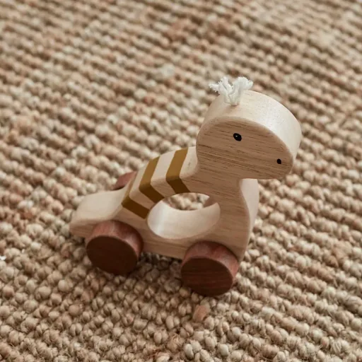 Kids Concept Baby Spielzeug  Schiebefigur Dino Holz natur