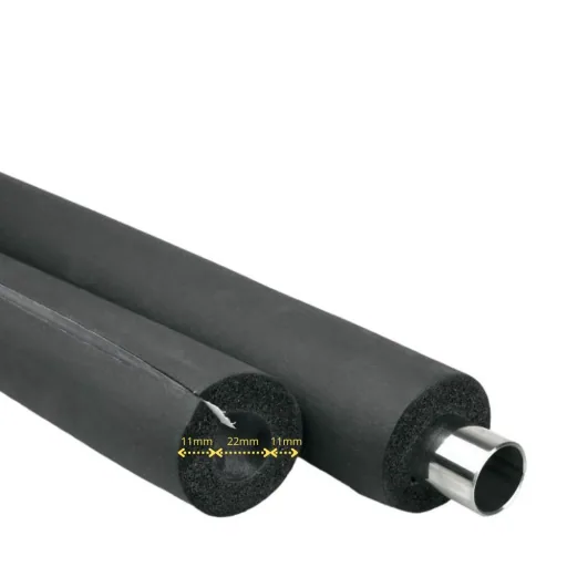 Rohrisolierung selbstklebend, 2m, flexibel, schwarz 22 x 10 mm