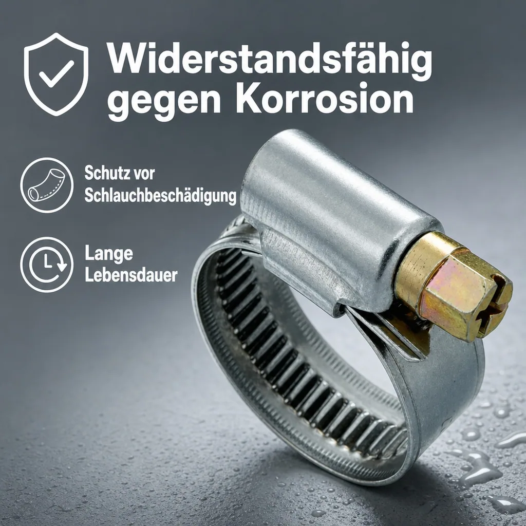 Schlauchschellen, Edelstahl, W2, 12mm, 16-27mm