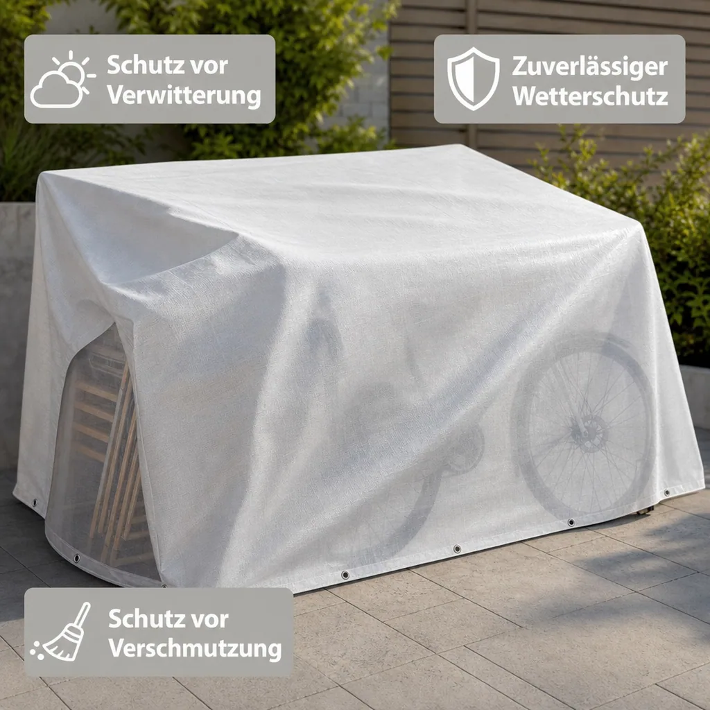 Abdeckplane, wasserdicht, 180 g/m², 5 x 8 (40m²), weiss, reißfest