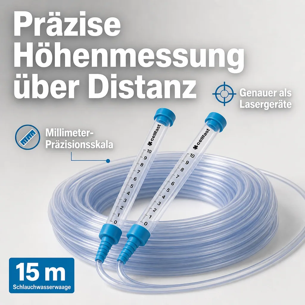 Schlauchwasserwaage, 15m, Präzisionswasserwaage