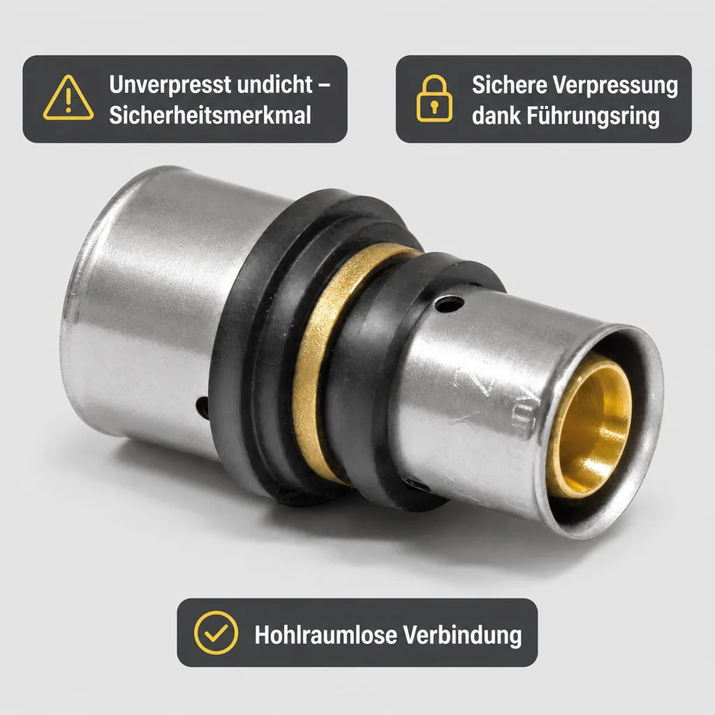 Pressfitting Kupplung, Reduzierkupplung 32mm, Boni, Pressfitting Verbindung
