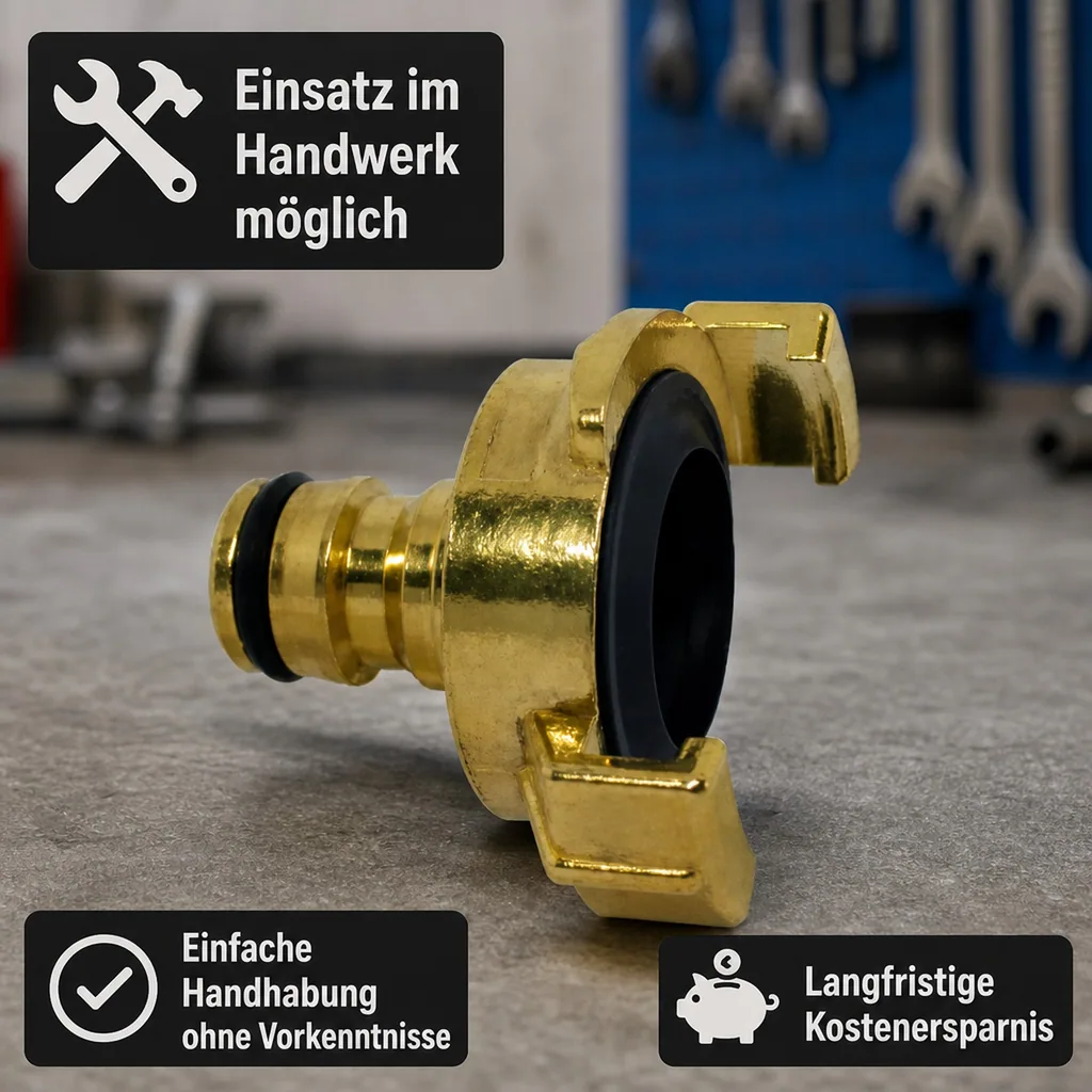 Schnellkupplung, Messing, Übergang, Steckkupplung, Universal