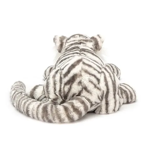 Jellycat Kuscheltier, Plüschtier, Stofftier - Sacha Snow Tiger, Größe: Klein - H8 X B29 CM