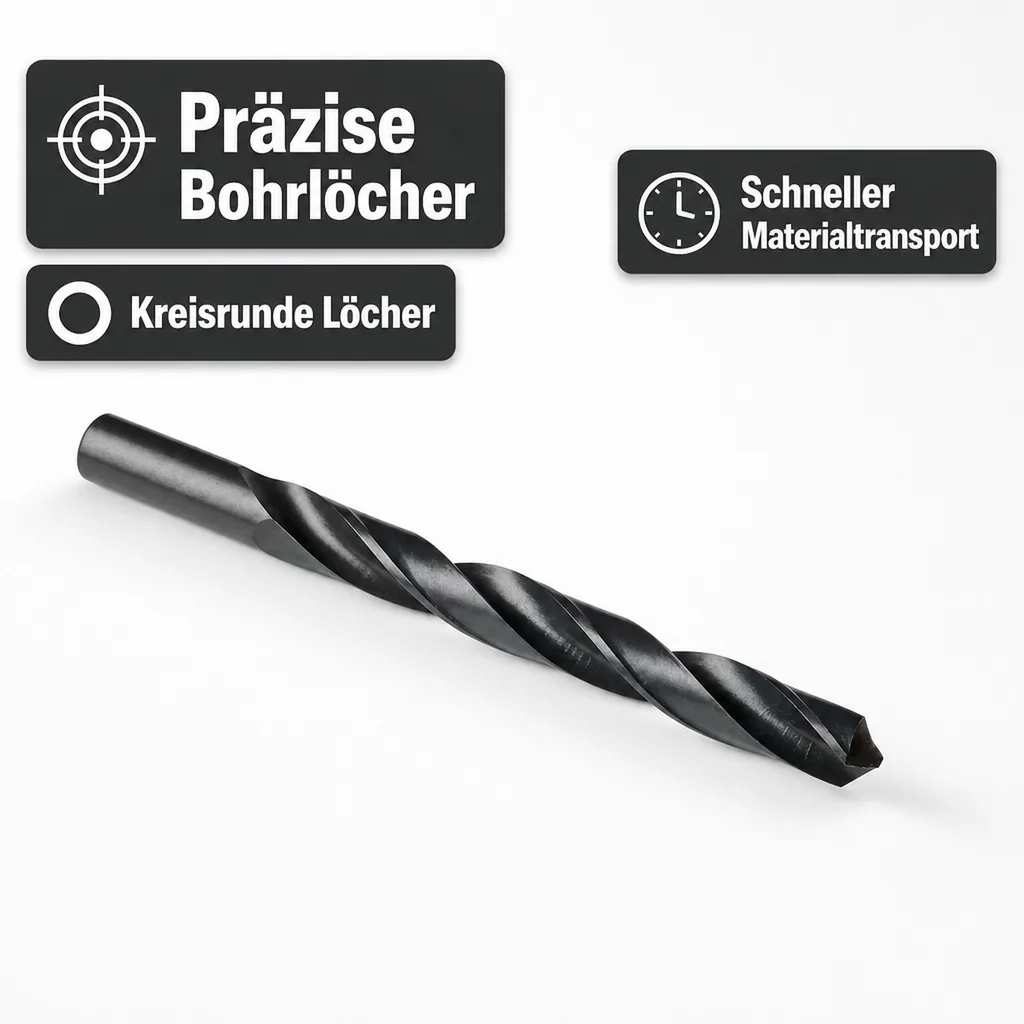 Spiralbohrer 9.5 mm, HSS Bohrer, Metallbohrer, Stahlbohrer, DIN 338