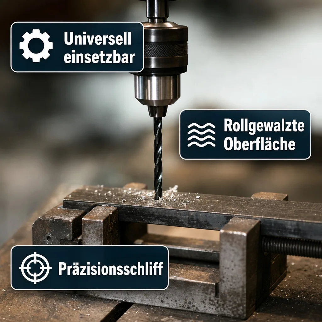 Spiralbohrer 1mm, HSS, DIN 338, Metallbohrer, Präzisionsbohrer