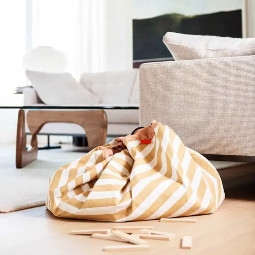 play & go Spielsack Print Streifen senfgelb