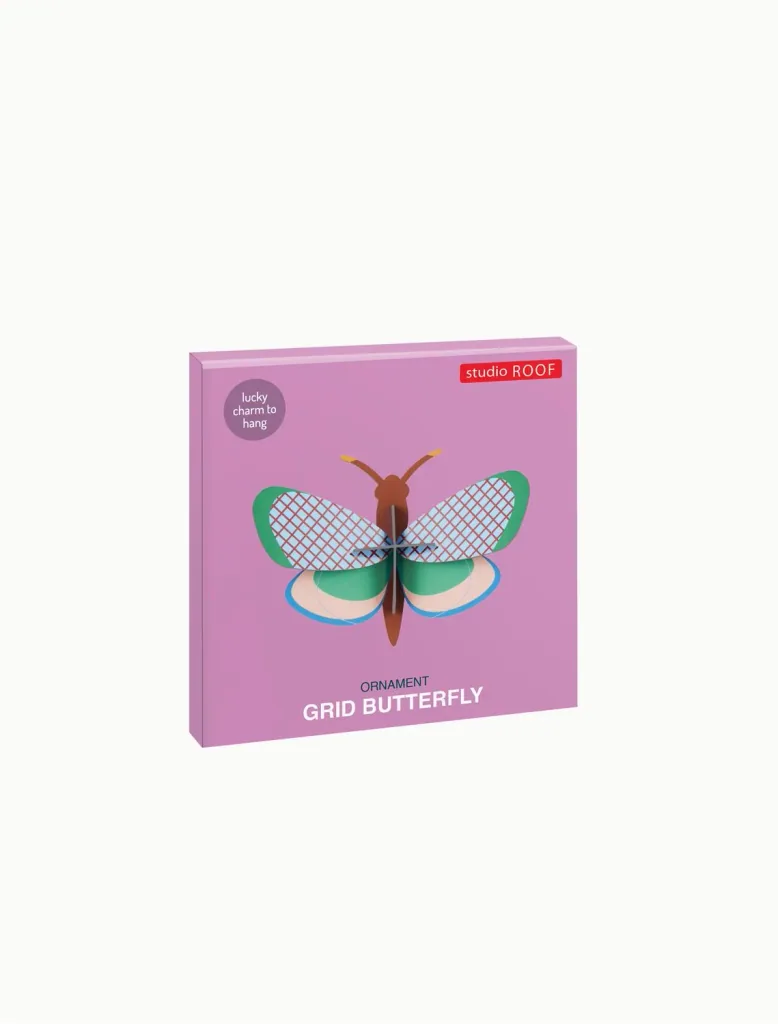 Studio ROOF Ornament, Bastel-Set, 3D Wandobjekt - Gitterschmetterling