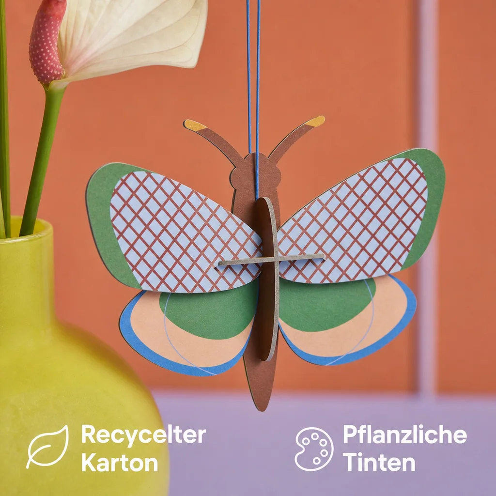 Studio ROOF Ornament, Bastel-Set, 3D Wandobjekt - Gitterschmetterling