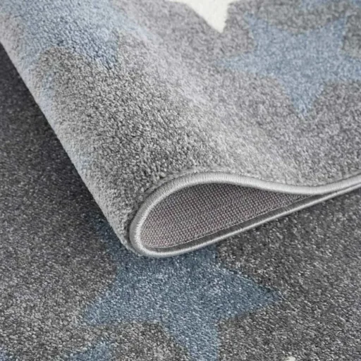 Livone Teppich Sternenband blau grau, Teppichgrösse: 160 x 230 cm