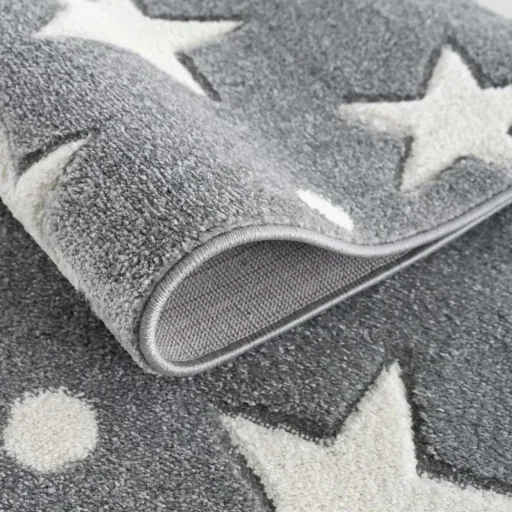 Livone Teppich Estrella Stern & Konfetti grau, Teppichgrösse: 160 x 230 cm