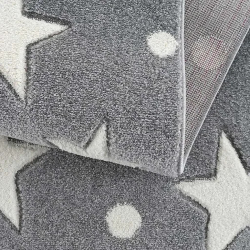 Livone Teppich Estrella Stern & Konfetti grau, Teppichgrösse: 160 x 230 cm
