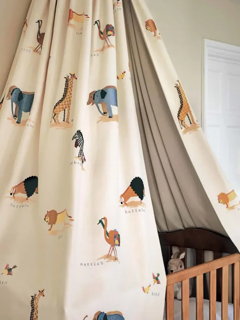 Little Sanderson Abracazoo Motivstoff Safari Tiere hellblau