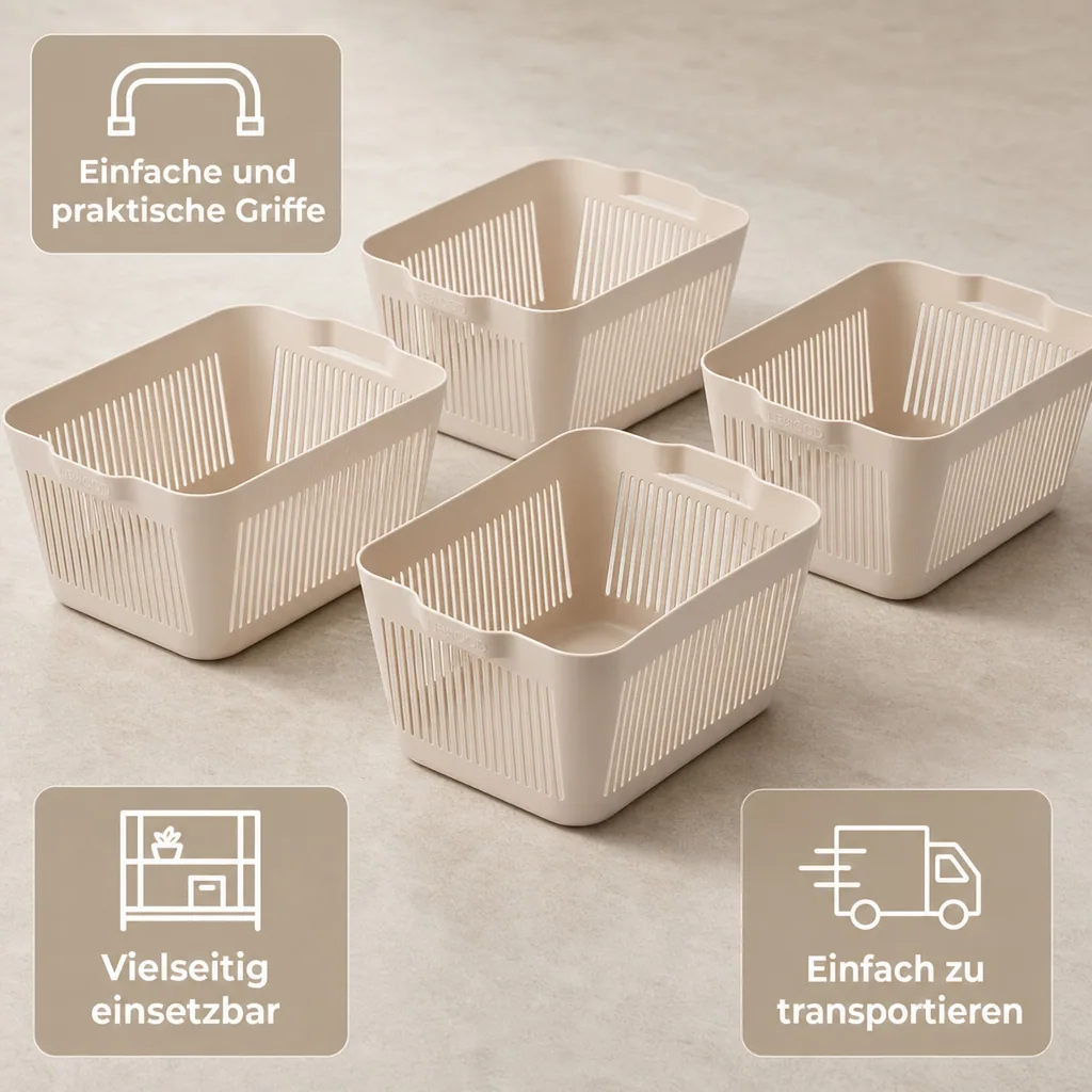 Liewood Korb - Makeeva, S 4-Pack, Farbe: Sandy