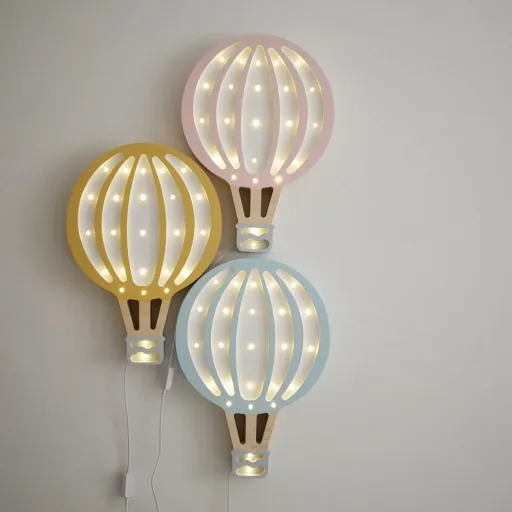 little lights Led Deko Kinderlampe Heissluftballon rosa