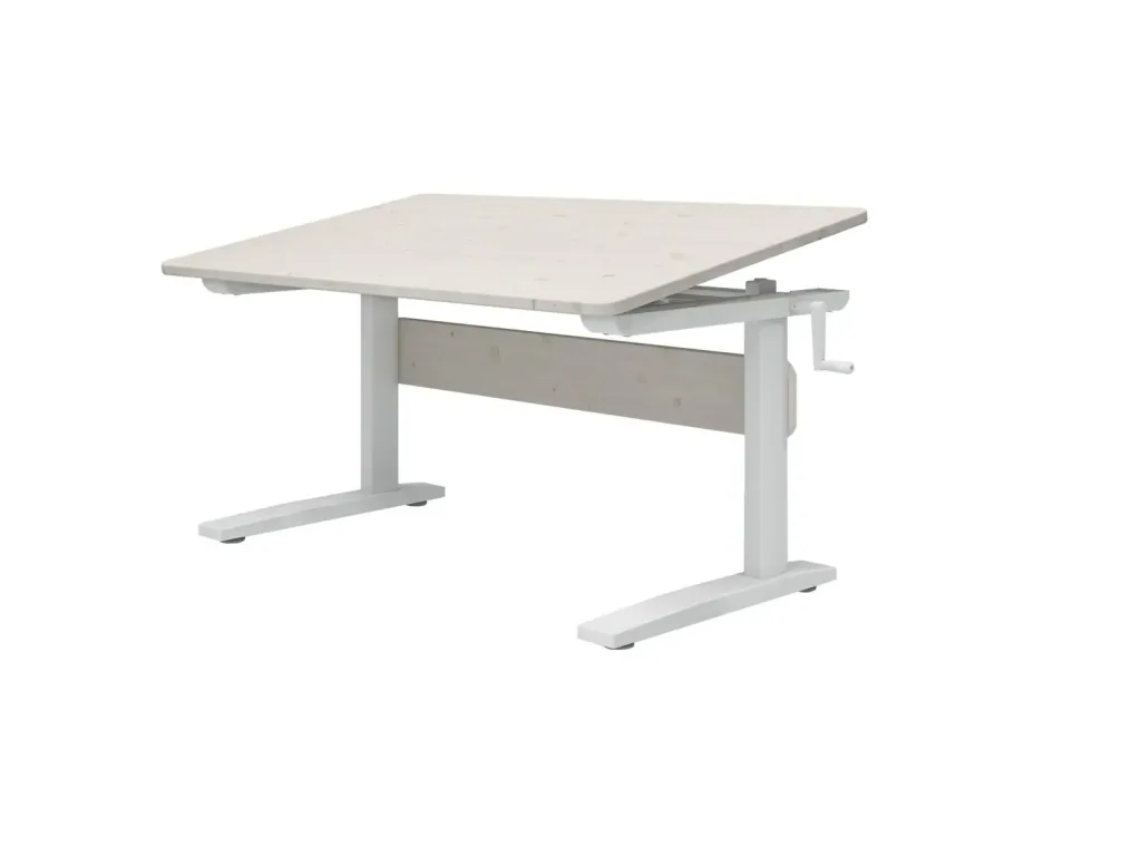 Flexa Schreibtisch - Classic, 54x120 cm, Farbe: Weiß gekalkt/Weiß