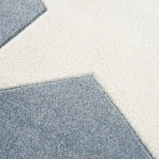Livone Kinderteppich Stern weiss auf blau, Teppichgrösse: 120 x 180 cm