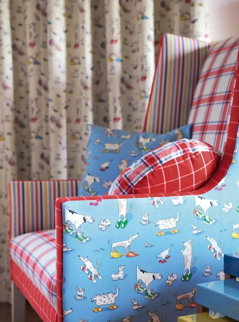 Little Sanderson Abracazoo Karostoff Brighton rot blau