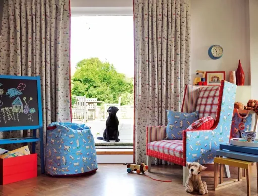 Little Sanderson Abracazoo Karostoff Brighton rot blau
