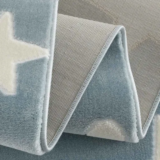Livone Teppich Estrella Stern & Konfetti blau, Teppichgrösse: 120 x 180 cm