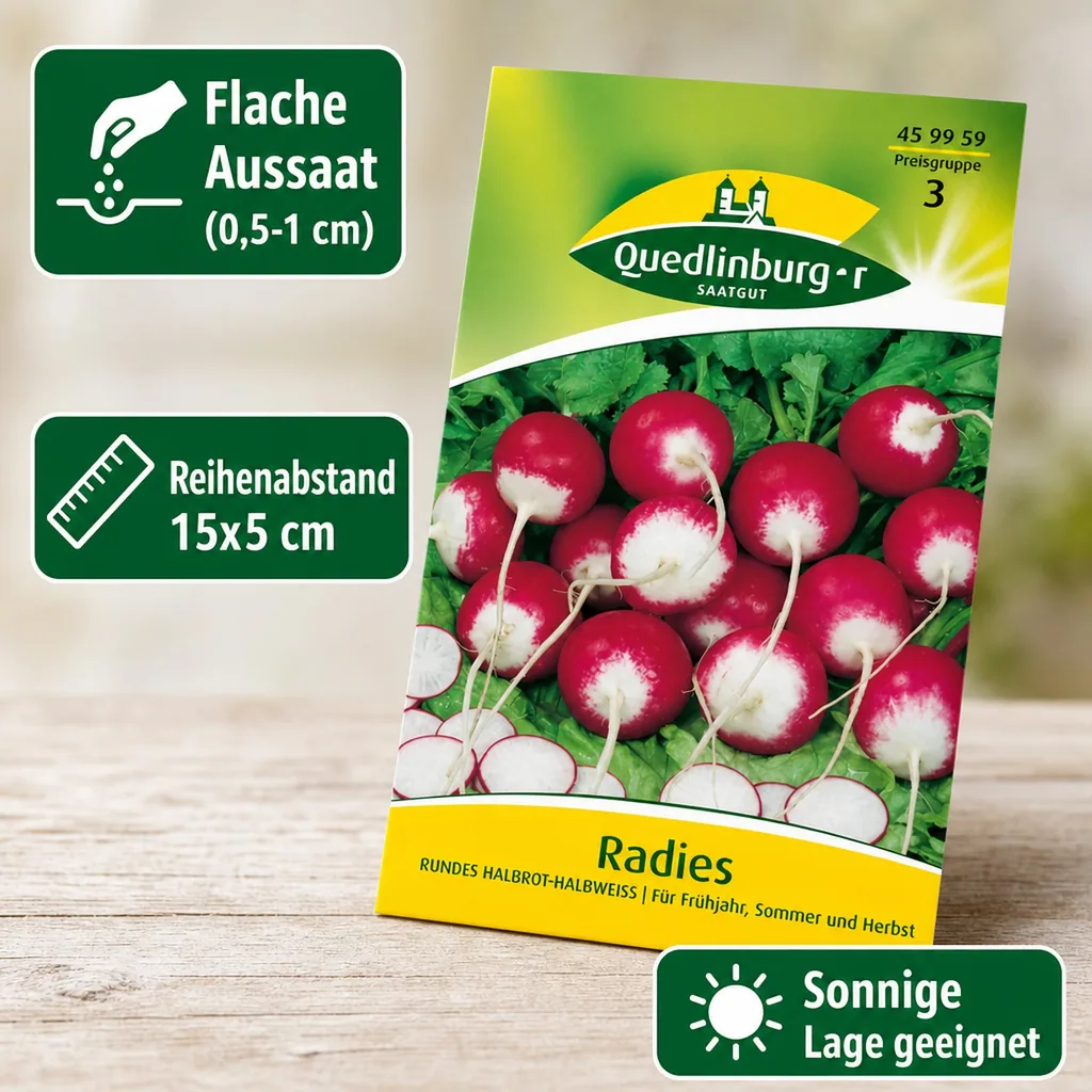 Radies, Rundes, halbrot-halbweiß