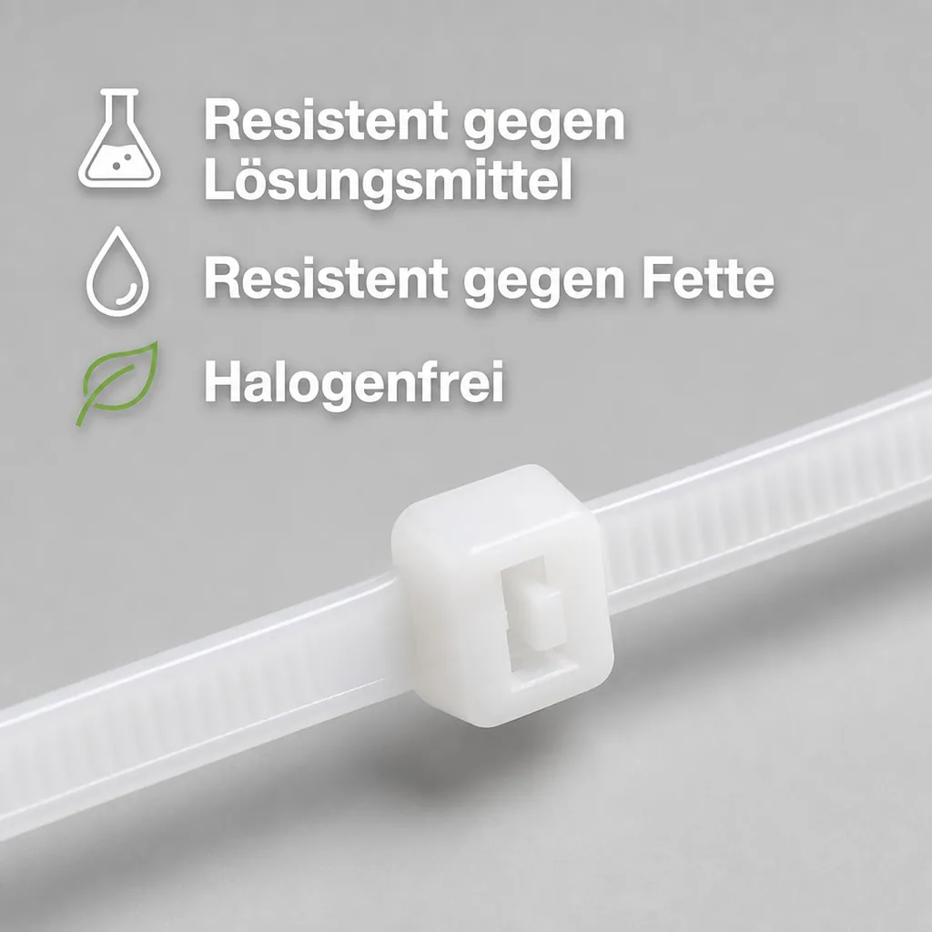 100 Kabelbinder 100x2,5mm Natur (weiss) PA6.6