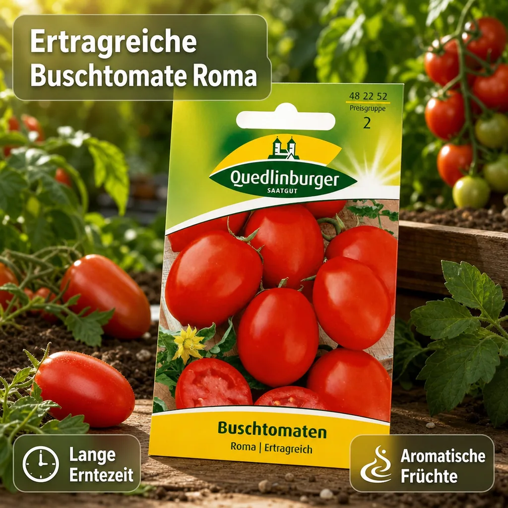 Buschtomate Roma, Tomatensamen kaufen, Freiland Anbau