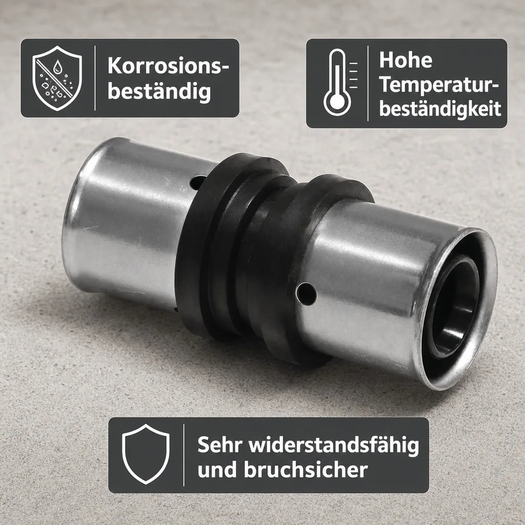 PPSU Pressfitting Kupplung, 32mm, Wasserleitung