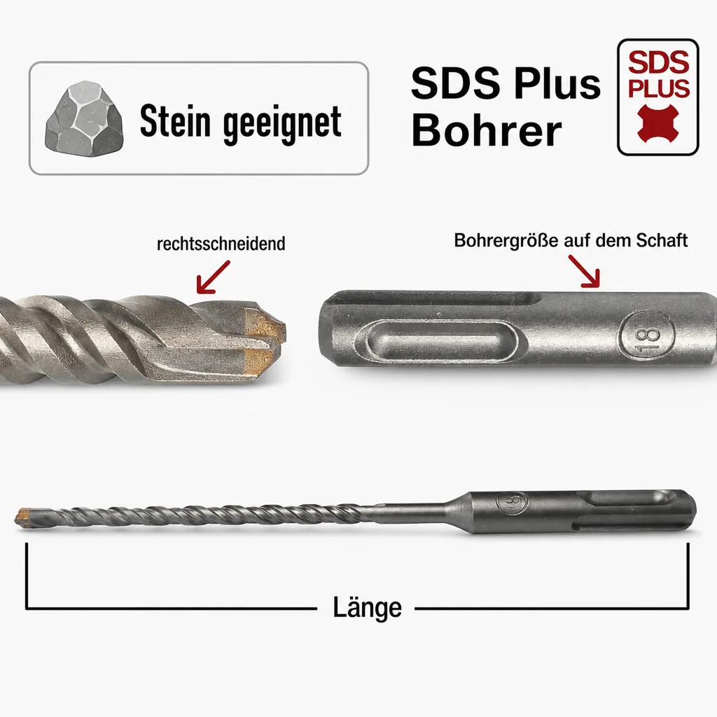Hammerbohrer SDS Plus, 18mm, 4 Schneider, Betonbohrer