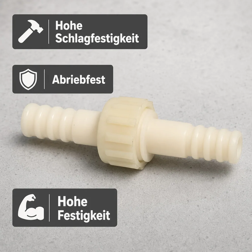 Schlauchverbinder Kunststoff 3/3 Kupplung Tülle 40 mm