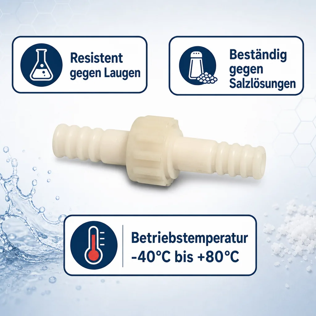 Schlauchverbinder Kunststoff 3/3 Kupplung Tülle 25 mm
