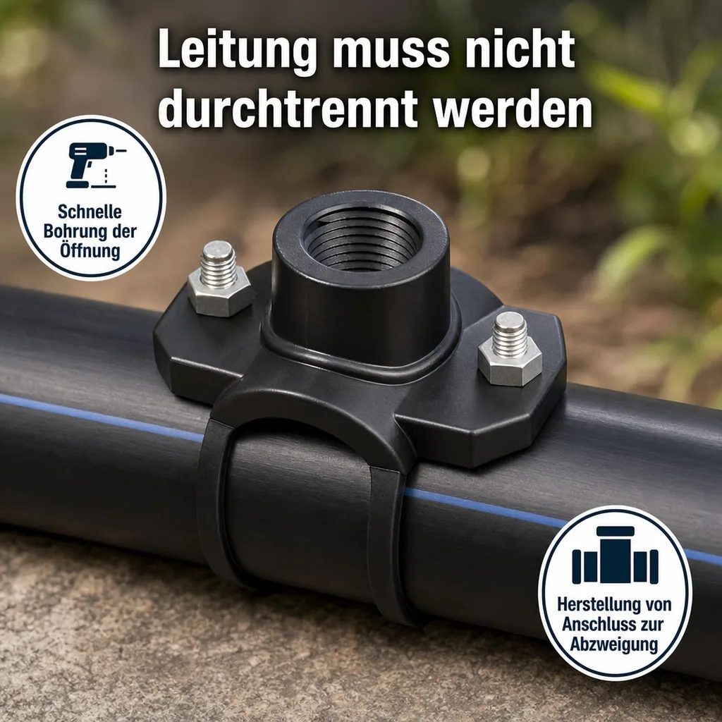 PP Anbohrschelle 40 x 1"