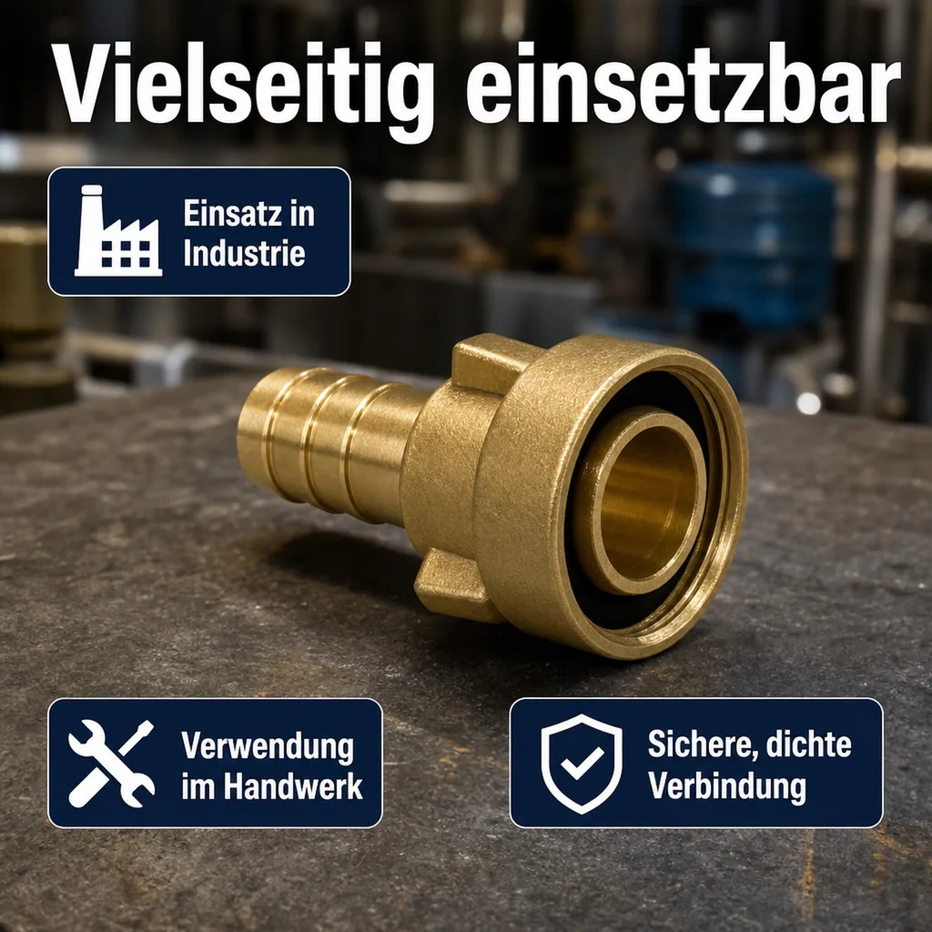 Messing Schlauchverschraubung, 1 Zoll, mit Innengewinde, 19 mm
