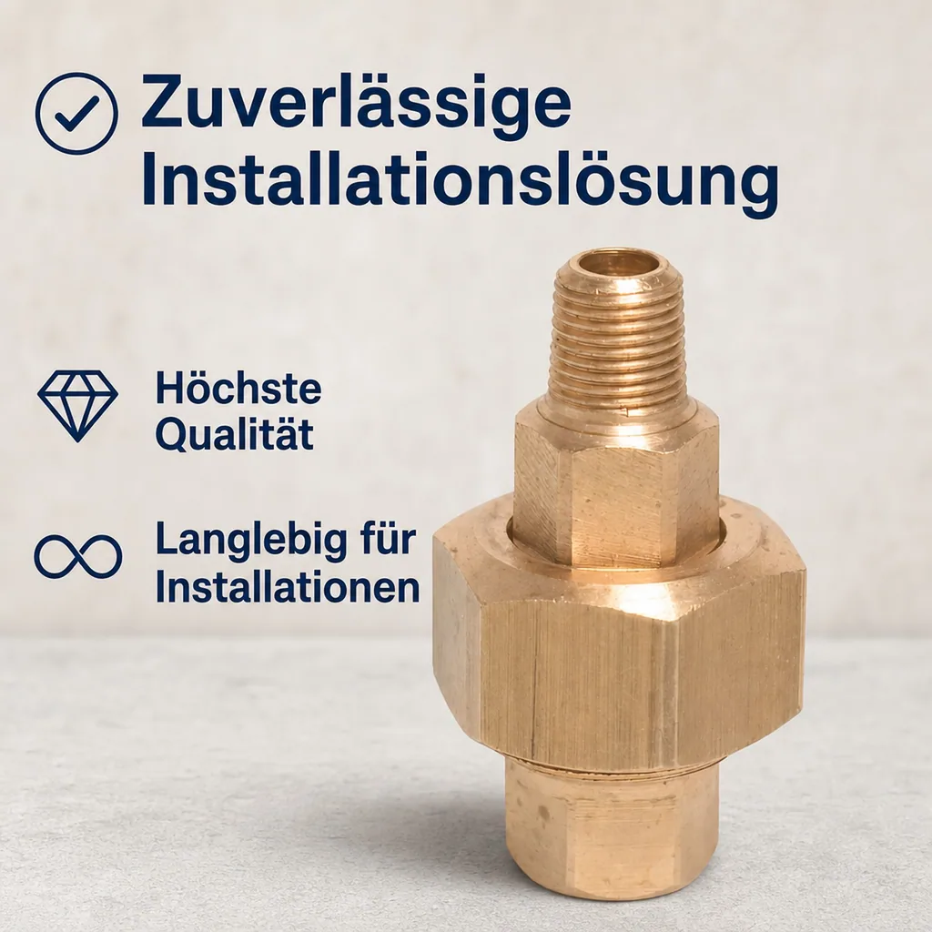 Messing Verschraubung 2 Zoll, Konisch Dichtend, Gewindefitting