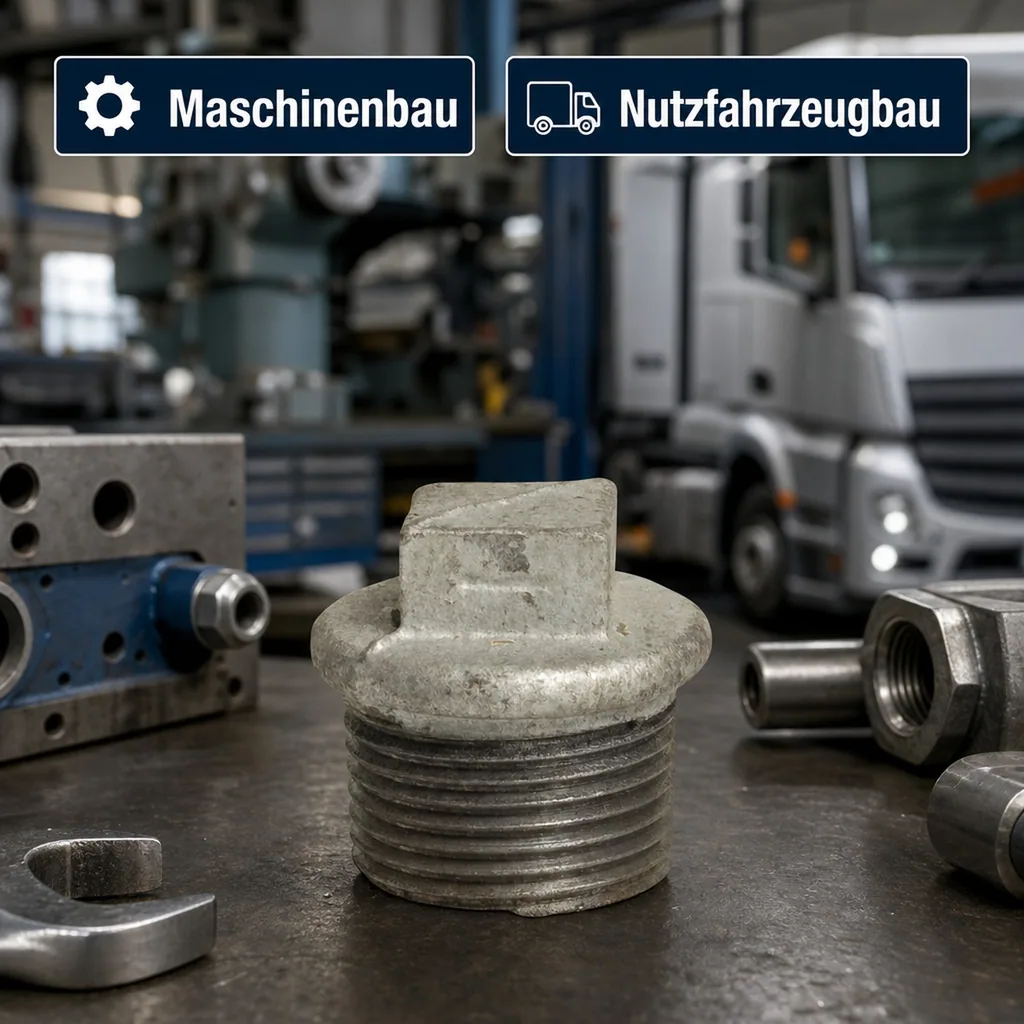 Gewindefitting Temperguss Stopfen 1/4" AG
