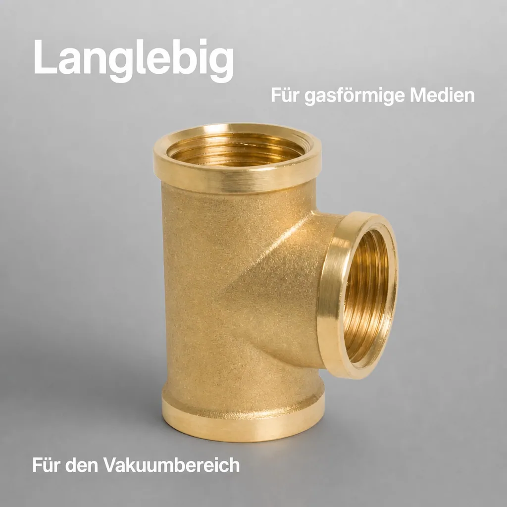 Gewindefitting Messing T-Stück 2" Innengewinde