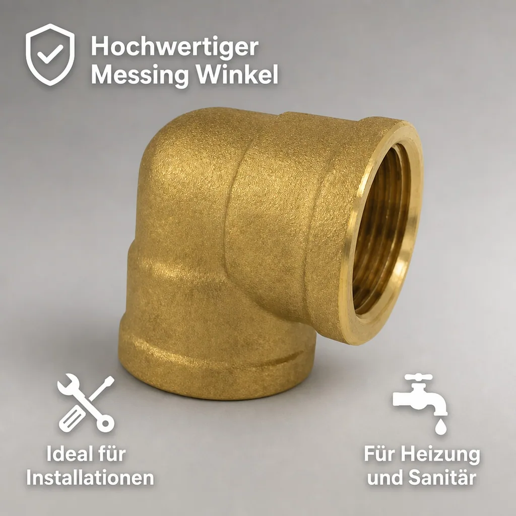 Messing Winkel, Gewindefitting, 90 Grad Winkel