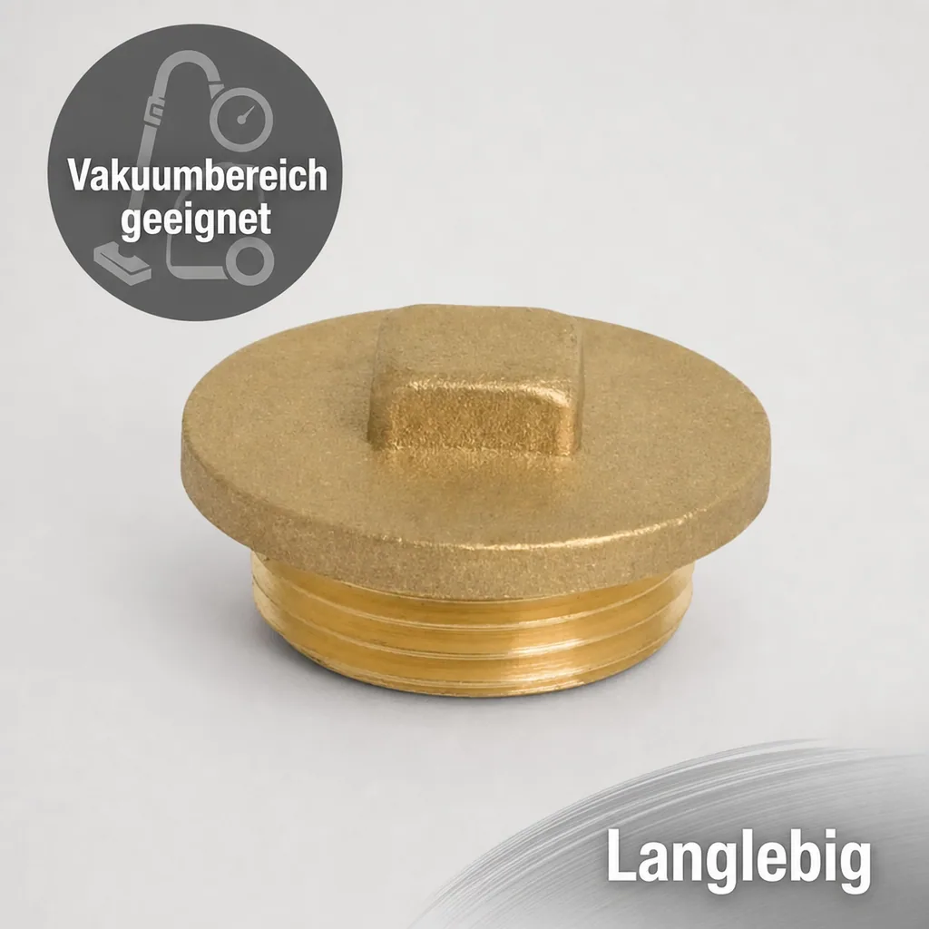 Gewindefitting Messing Stopfen 1/2" AG