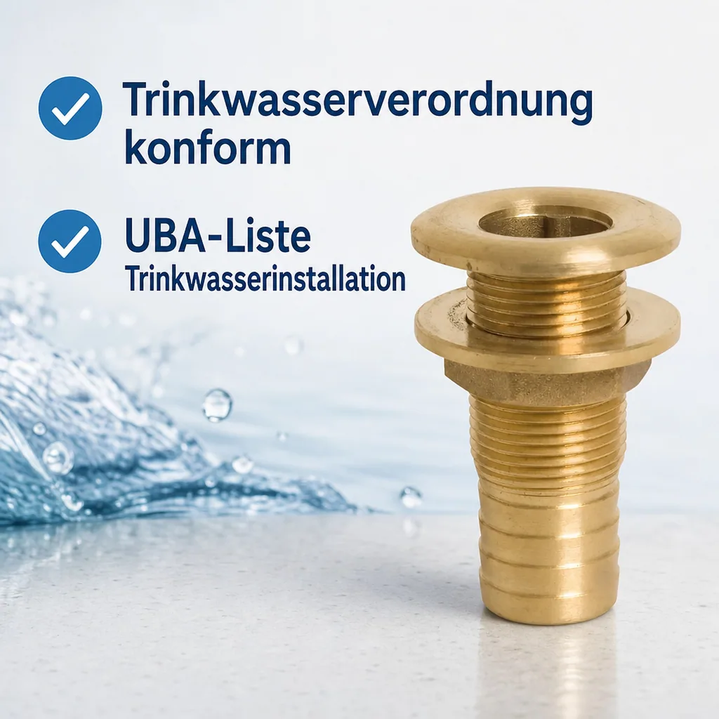 Gewindefitting Messing Durchführung 24 mm Schlauchtülle x 3/4" AG