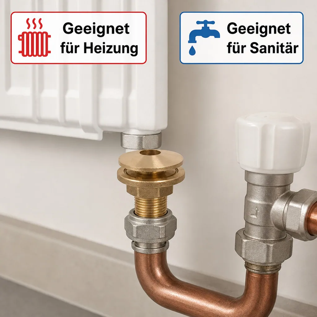 Messing Fitting, Gewindefitting, 1/2 Zoll AG, Trinkwasser, Sanitär