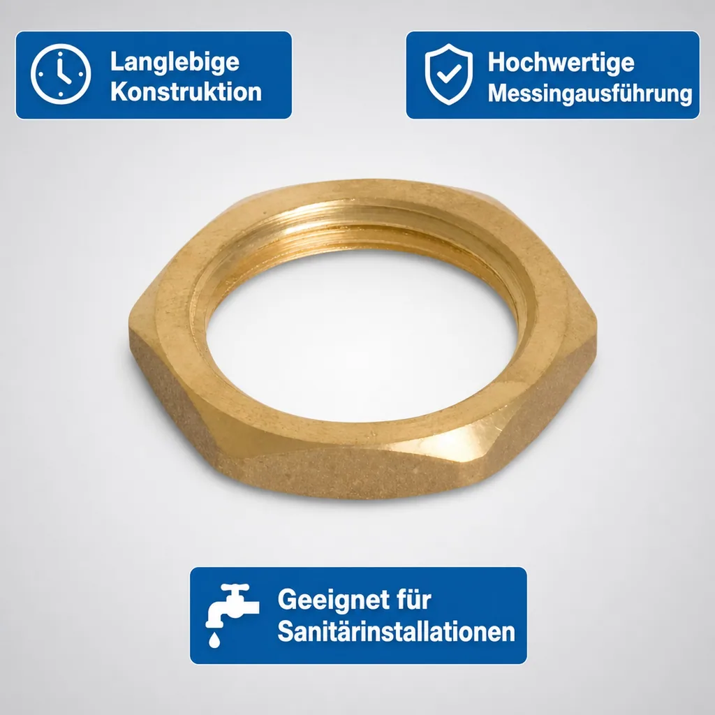 Gewindefitting Messing Gegenmutter 3/8" IG
