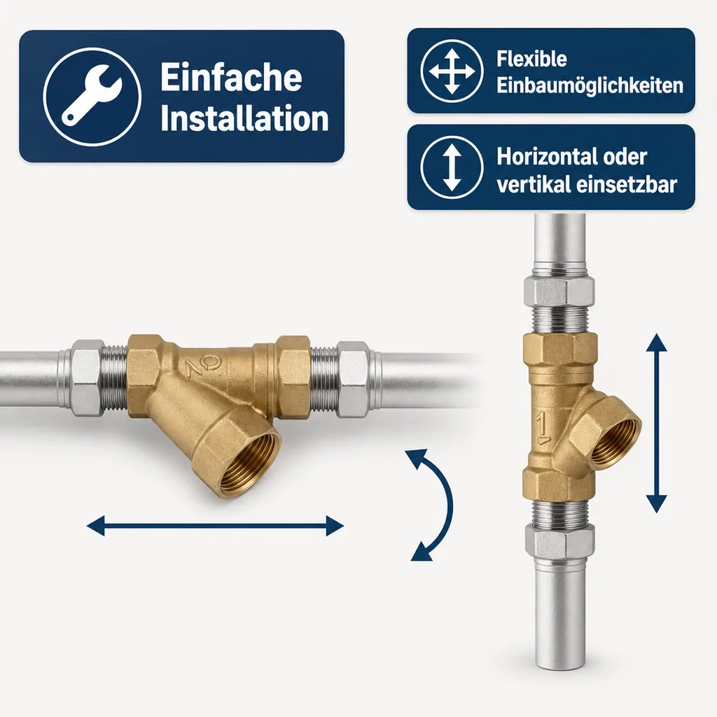 Rückschlagventil 1 Zoll, Innengewinde, federbelastet, Messing